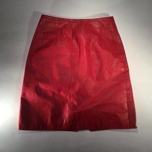 (NWOT) Pia Rucci Red Leather Skirt